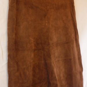 Wilson's Maxi Skirt, Brown Suede, Size 12